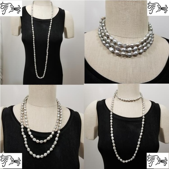 48 Inch Long 8-10mm Freshwater Pearl Rope Necklace